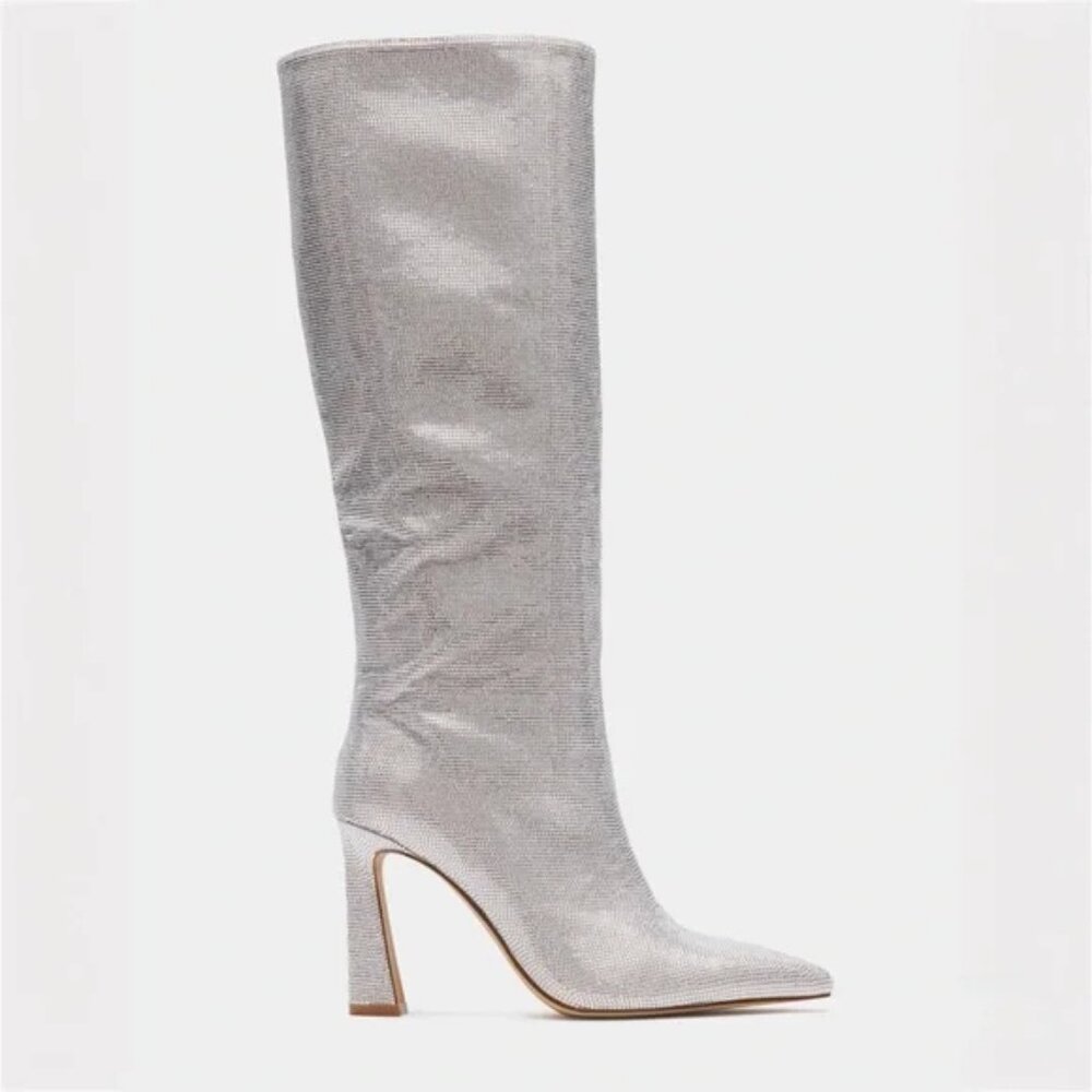 Steve Madden SHAYNA Rhinestone Boots SZ 7